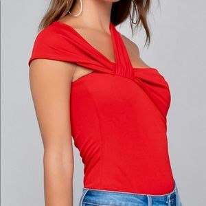 Brand New BEBE One Shoulder Bodysuit